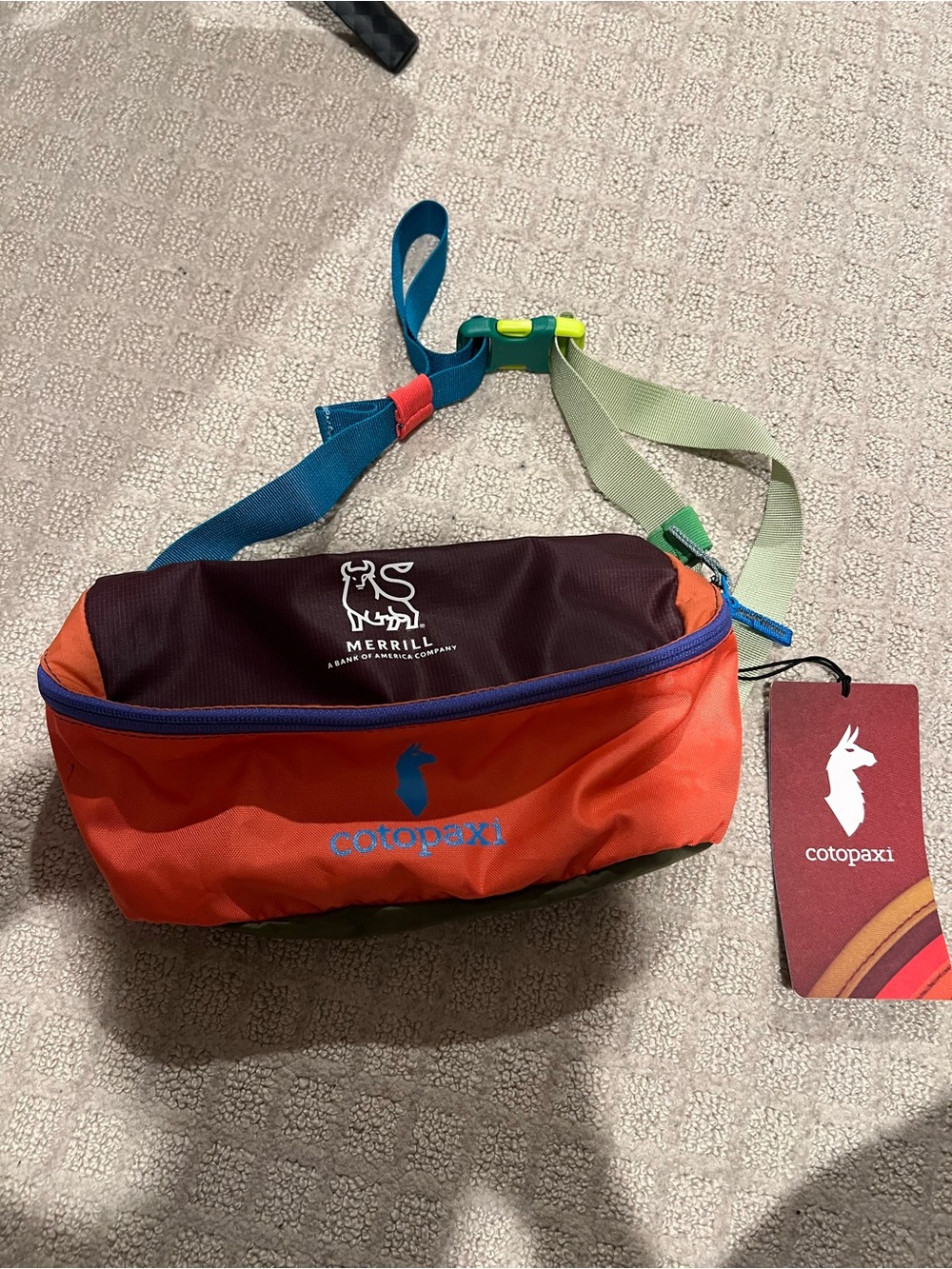 Cotopaxi Bataan Orange & Burgundy Belt Pack Sling